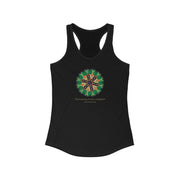 "The flowering of love is meditation" Black Racerback Tank Top