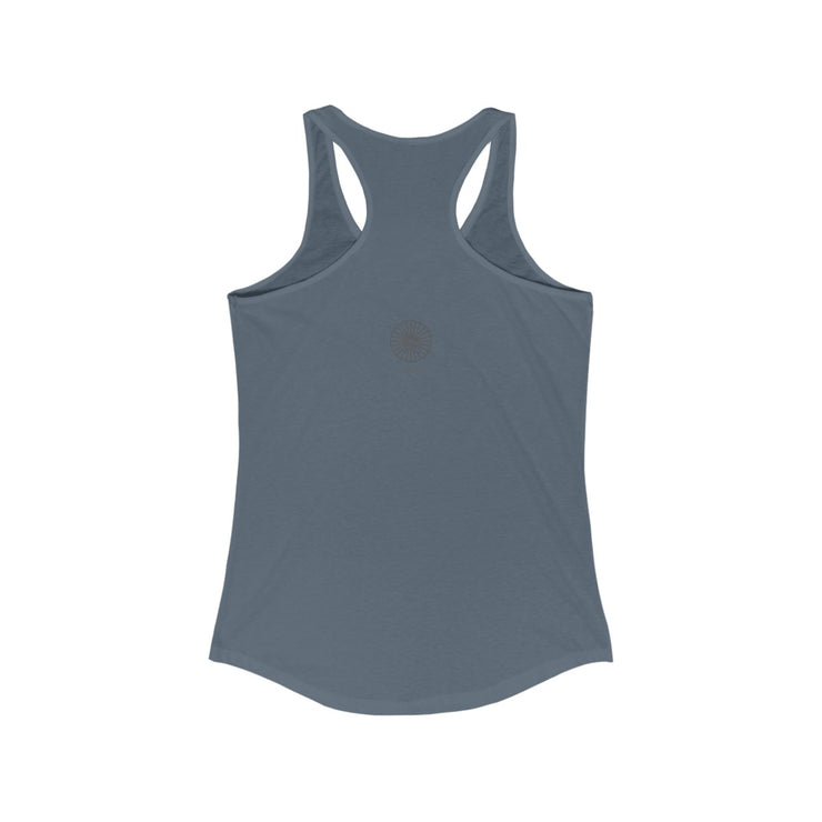 "The flowering of love is meditation" Black Racerback Tank Top