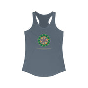 "The flowering of love is meditation" Black Racerback Tank Top