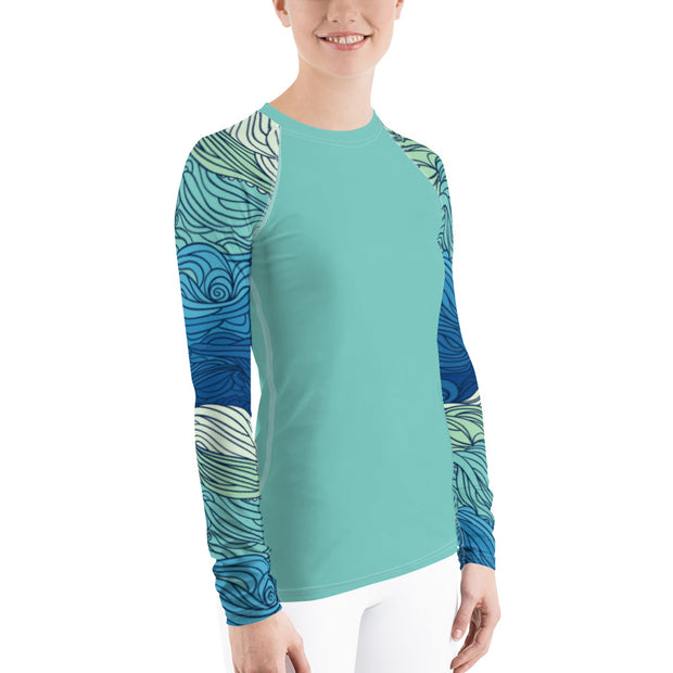 "Tranquil Tides" Land & Sea Fitness Top