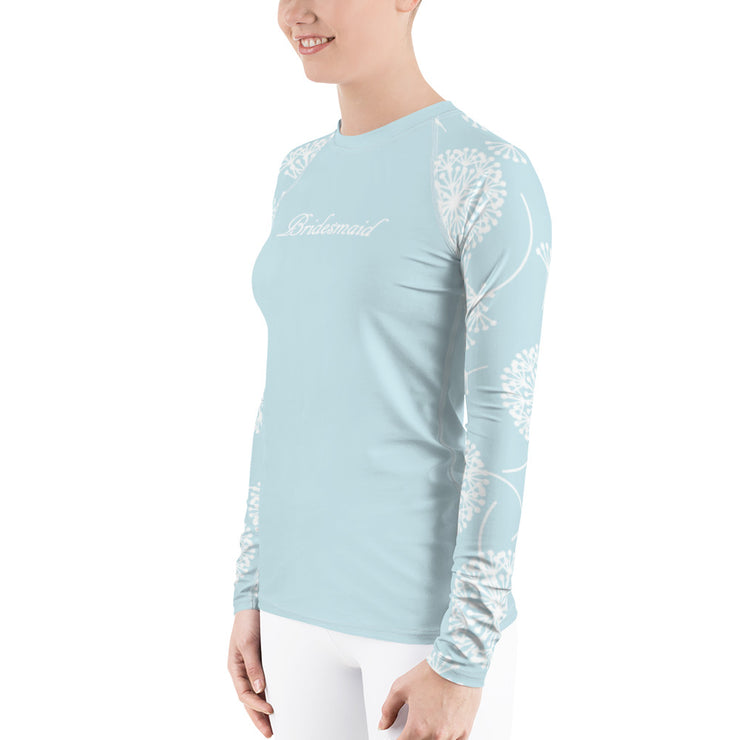 Powder Blue Puff Bridesmaid Fitness Top