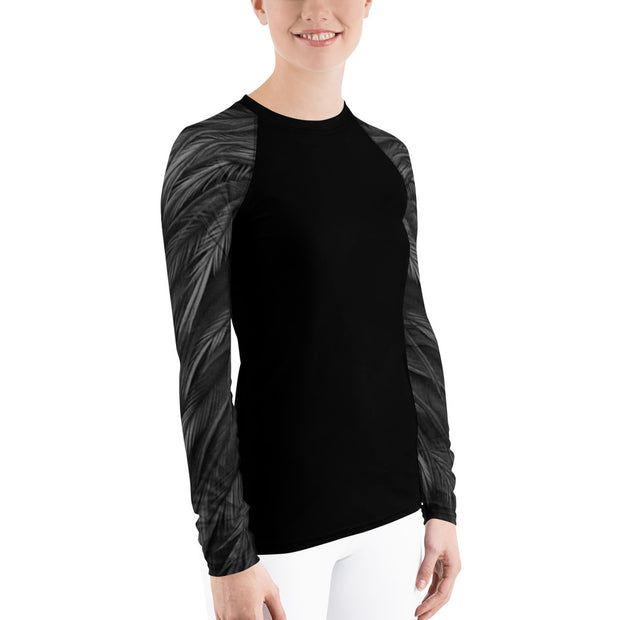 "Raven Wings" Land & Sea Fitness Top