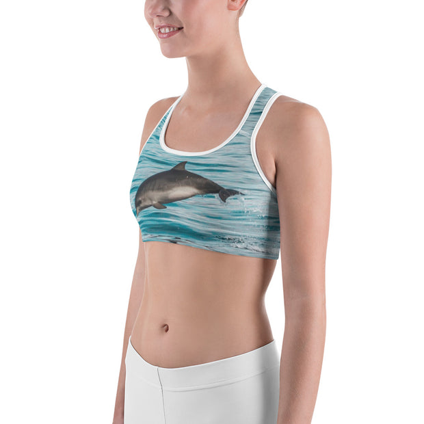 Dazzling Dolphins Sports Bra