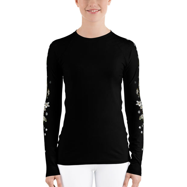"Floral Tattoo" Land & Sea Fitness Top