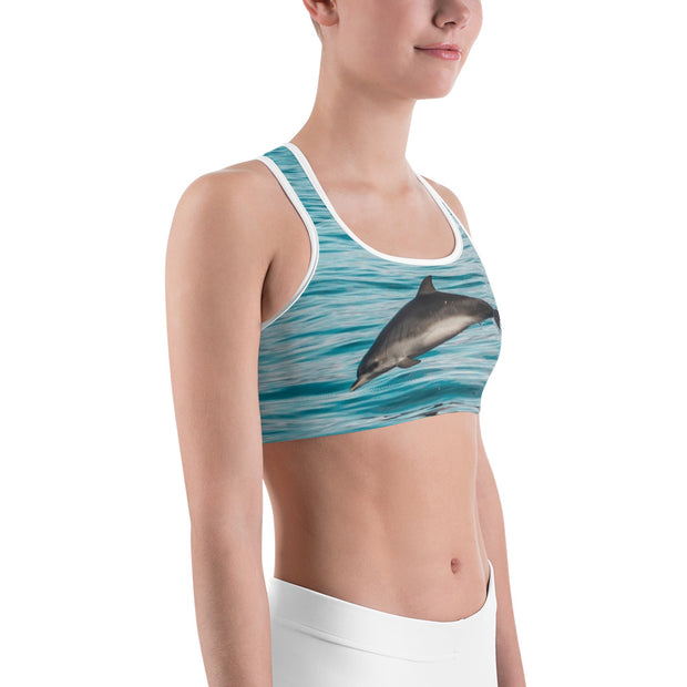 Dazzling Dolphins Sports Bra