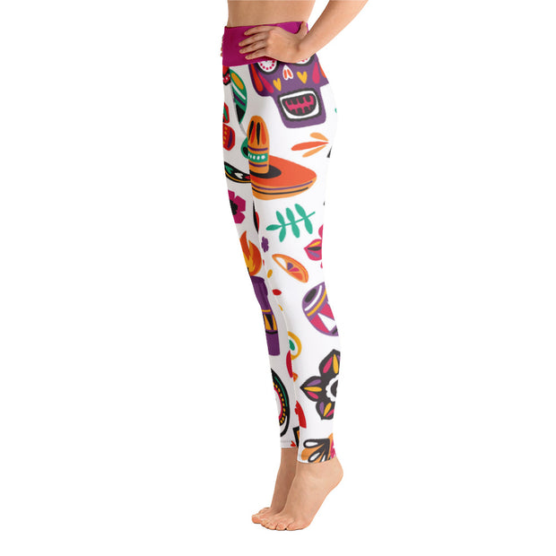 Activewear Athleisure Yoga Leggings similar to athleisure yoga leggings by Lululemon Athletica, Fabletics, Sweaty Betty, Under Armour, Nike, Nordstrom and Adidas for yoga, fitness, Pilates, workouts in moisture-wicking fabric, high fashion prints and bright colors for hiking, camping, surfing, running, swimming, snorkeling, and other outdoor activities as well as lounging, meditation, stretching and relaxing, all for the city girl