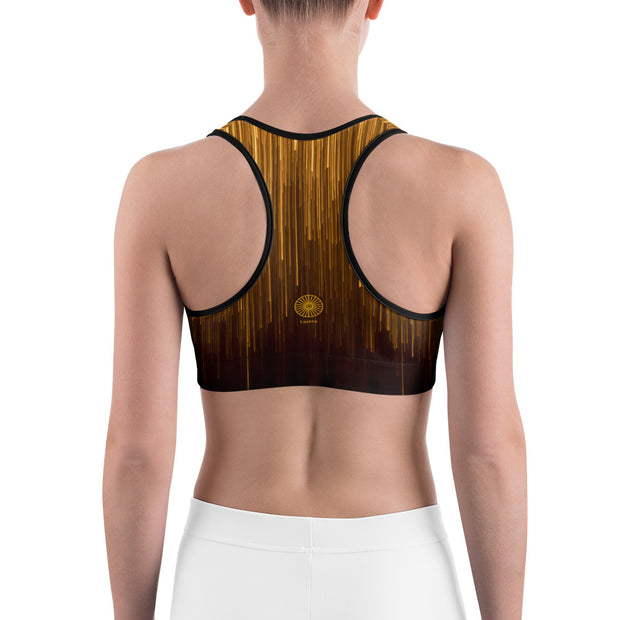 Gold Rain Sports Bra