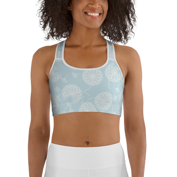Powder Blue Puff Sports Bra