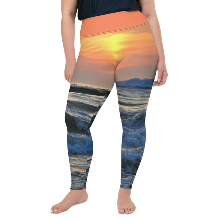 Athleisure Plus Size Leggings with great prints and colorful patterns like Athleisure leggings by Lululemon Athletica, Fabletics, Sweaty Betty, Under Armour, Nike and Adidas 