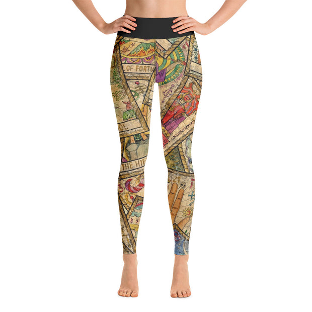 Activewear Athleisure Yoga Leggings similar to athleisure yoga leggings by Lululemon Athletica, Fabletics, Sweaty Betty, Under Armour, Nike, Nordstrom and Adidas for yoga, fitness, Pilates, workouts in moisture-wicking fabric, high fashion prints and bright colors for hiking, camping, surfing, running, swimming, snorkeling, and other outdoor activities as well as lounging, meditation, stretching and relaxing, all for the city girl