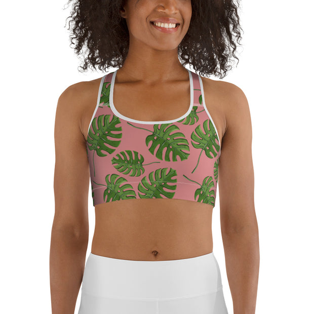 Pink Palms Hotel Sports Bra