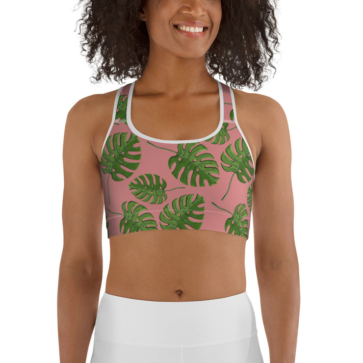 Pink Palms Hotel Sports Bra