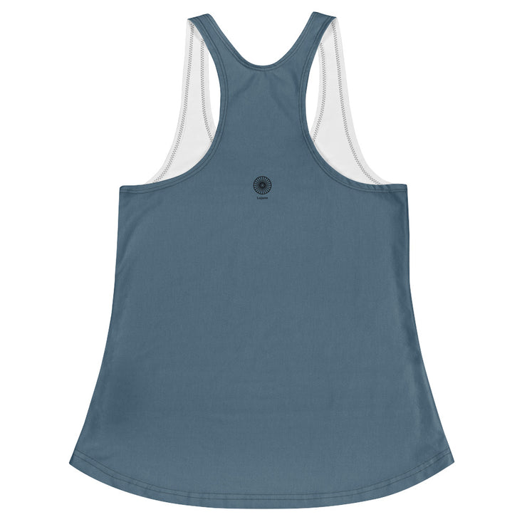 LSB Racerback Fitness Tank Top in Blue Stone