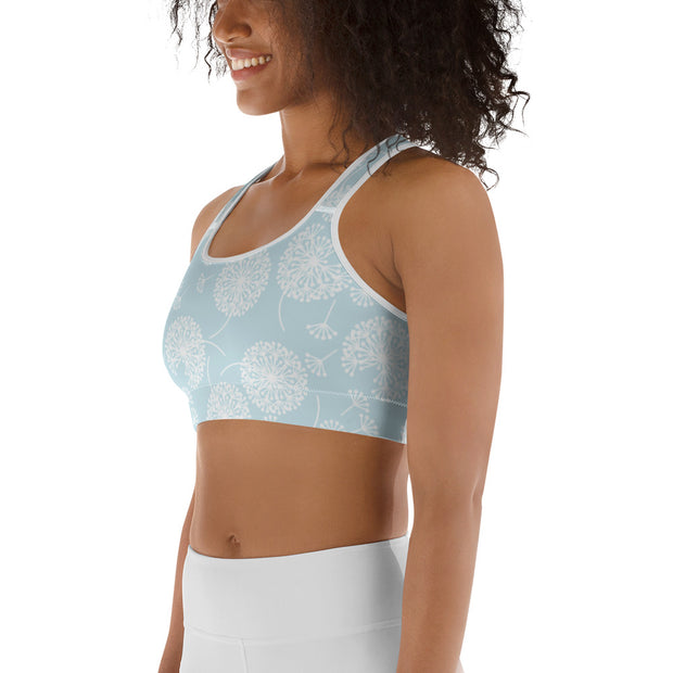 Powder Blue Puff Sports Bra