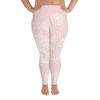 Pink Powder Puff Plus Size Leggings