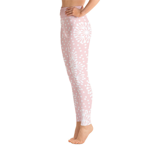 Pink Powder Puff Yoga Leggings