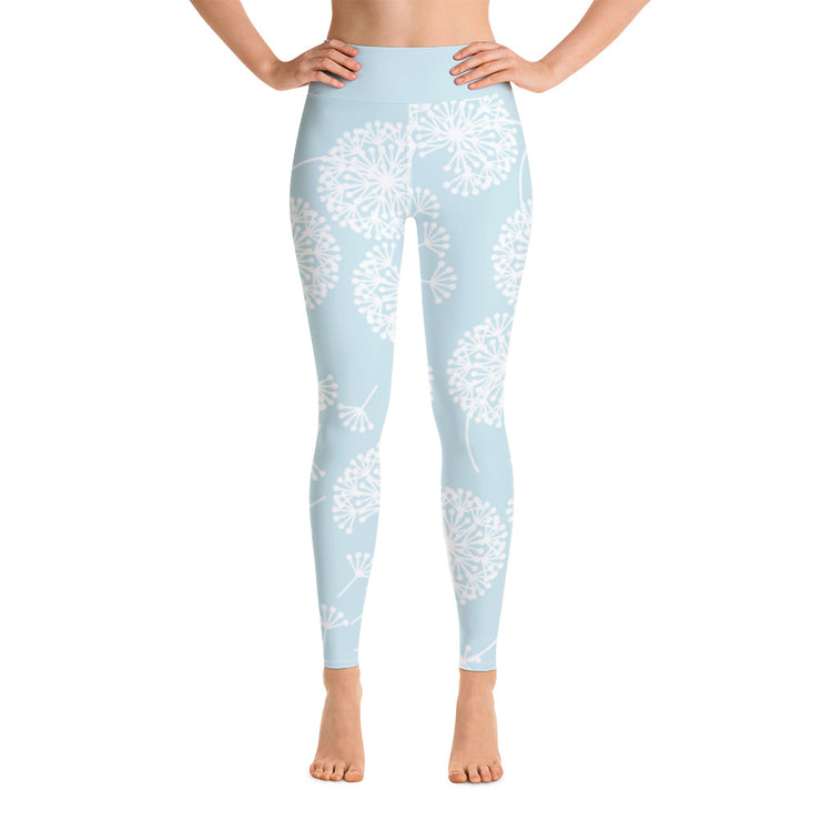 Powder Blue Puff Yoga Leggings