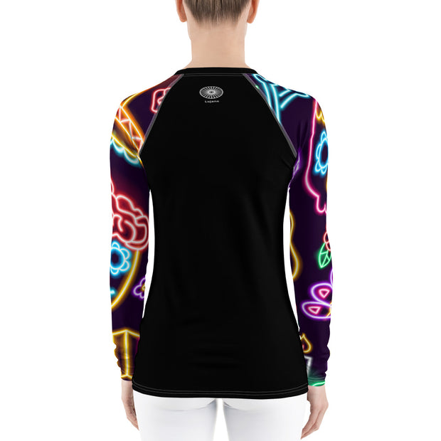"Viva" Land & Sea Fitness Top in Black