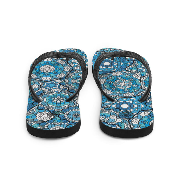 Pool Mosaic Flip-Flops