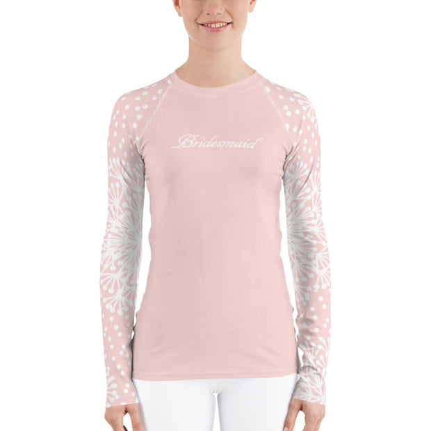 Pink Powder Puff Bridesmaid Fitness Top