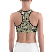 "Skeleton Dance Party" Fitness Bra