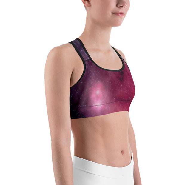 Pink Stars Sports Bra