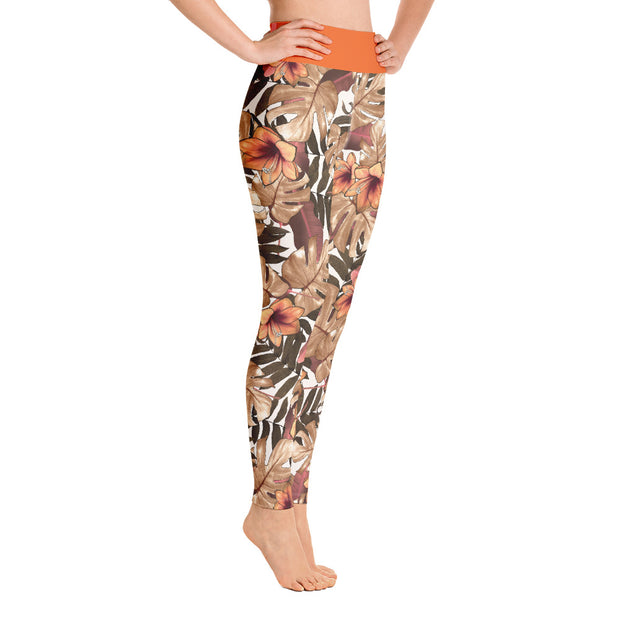 Activewear Athleisure Yoga Leggings similar to athleisure yoga leggings by Lululemon Athletica, Fabletics, Sweaty Betty, Under Armour, Nike and Adidas for yoga, fitness, Pilates, workouts in moisture-wicking fabric, high fashion prints and bright colors for hiking, camping, surfing, running, swimming, snorkeling, and other outdoor activities as well as lounging, meditation, stretching and relaxing, all for the city girl