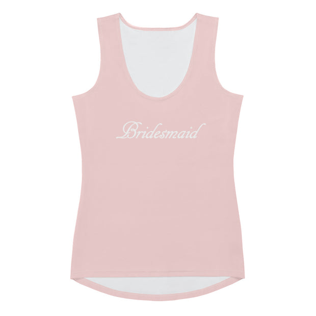 Pink Powder Puff Bridesmaid Tank Top