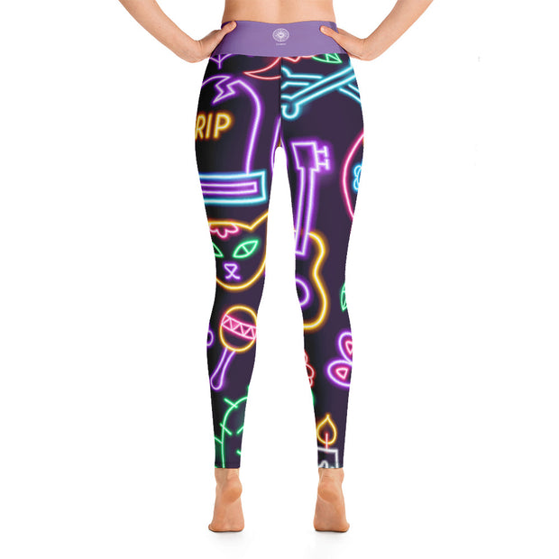 Activewear Athleisure Yoga Leggings similar to athleisure yoga leggings by Lululemon Athletica, Fabletics, Sweaty Betty, Under Armour, Nike, Nordstrom and Adidas for yoga, fitness, Pilates, workouts in moisture-wicking fabric, high fashion prints and bright colors for hiking, camping, surfing, running, swimming, snorkeling, and other outdoor activities as well as lounging, meditation, stretching and relaxing, all for the city girl