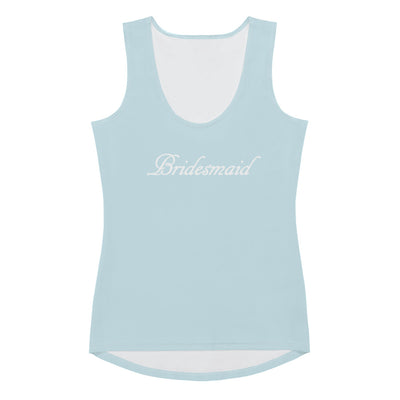 Powder Blue Puff Bridesmaid Tank Top