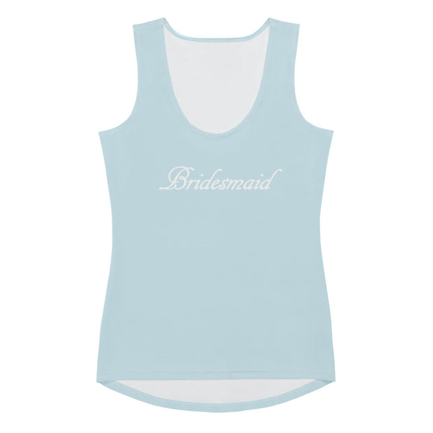 Powder Blue Puff Bridesmaid Tank Top