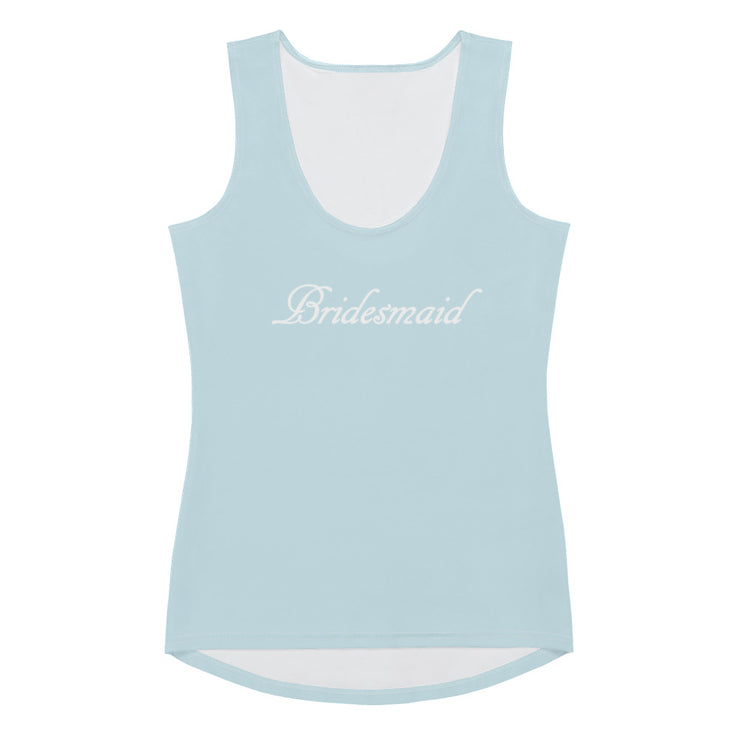 Powder Blue Puff Bridesmaid Tank Top