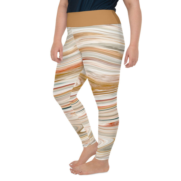 Athleisure Plus Size Leggings with great prints and colorful patterns like Athleisure leggings by Lululemon Athletica, Fabletics, Sweaty Betty, Under Armour, Nike and Adidas 