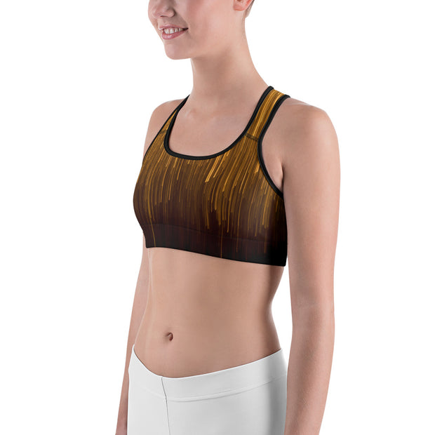 Gold Rain Sports Bra