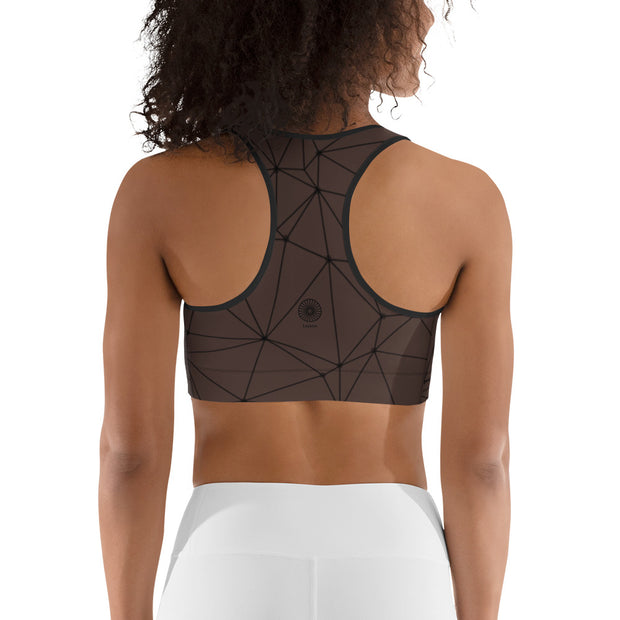LSB GeoLine Unpadded Fitness Bra in Chicory Coffee