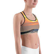 "Crystal Cove Sunset" Unpadded Fitness Bra