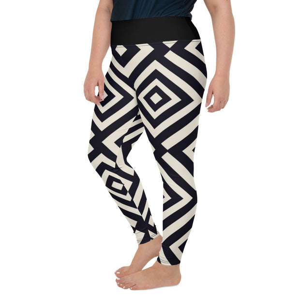 Athleisure Plus Size Leggings with great prints and colorful patterns like Athleisure leggings by Lululemon Athletica, Fabletics, Sweaty Betty, Under Armour, Nike and Adidas 