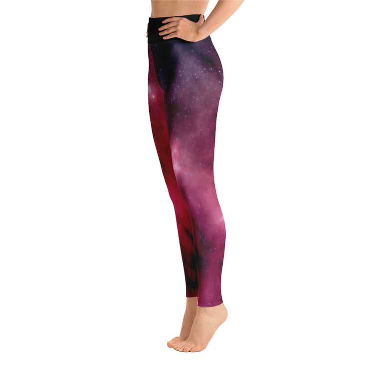 Pink Stars Yoga Leggings