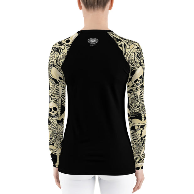 "Skeleton Dance" Land or Sea Fitness Top