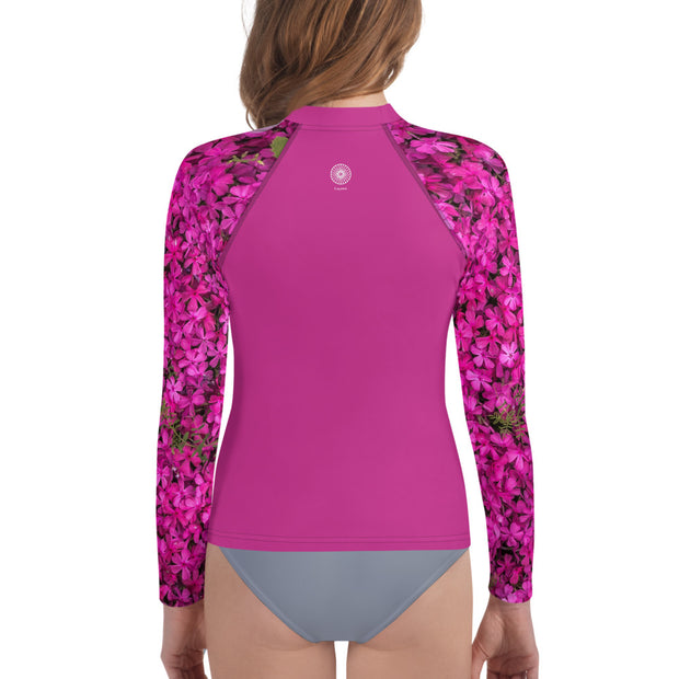 "Jane Fell In the Flower Garden....Again" Young Lady Fitness Rash Guard Top