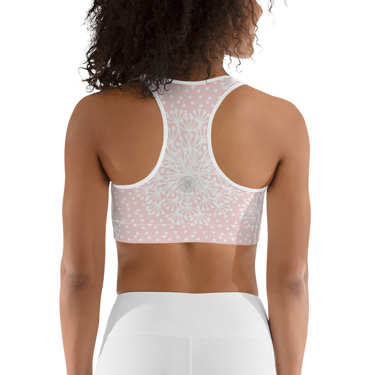 Pink Powder Puff Sports Bra