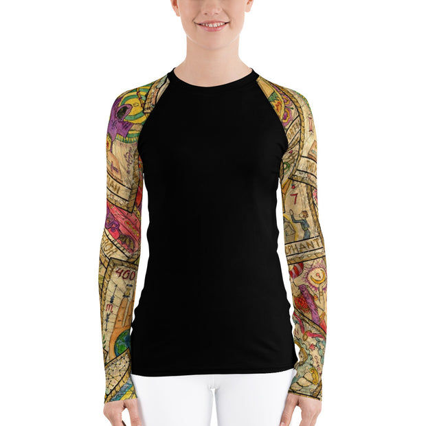 "Fortune Teller" Land & Sea Fitness Top