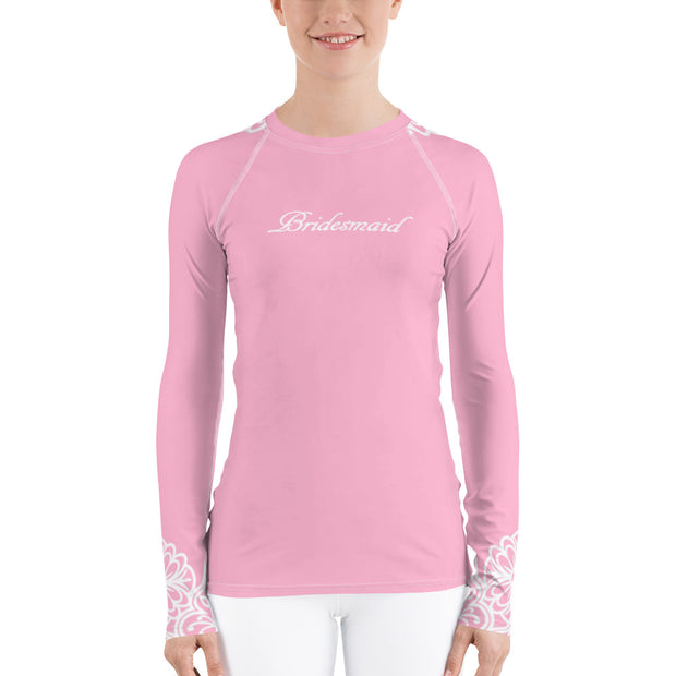 Pretty In Pink Bridesmaid Fitness Top