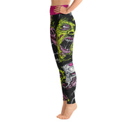 Activewear Athleisure Yoga Leggings similar to athleisure yoga leggings by Lululemon Athletica, Fabletics, Sweaty Betty, Under Armour, Nike, Nordstrom and Adidas for yoga, fitness, Pilates, workouts in moisture-wicking fabric, high fashion prints and bright colors for hiking, camping, surfing, running, swimming, snorkeling, and other outdoor activities as well as lounging, meditation, stretching and relaxing, all for the city girl