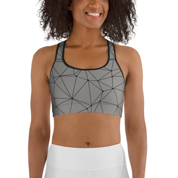 LSB GeoLine Unpadded Fitness Bra in Paloma