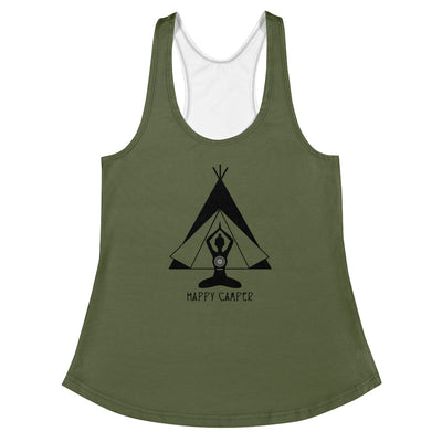 "Happy Camper" Racerback Fitness Tank Top