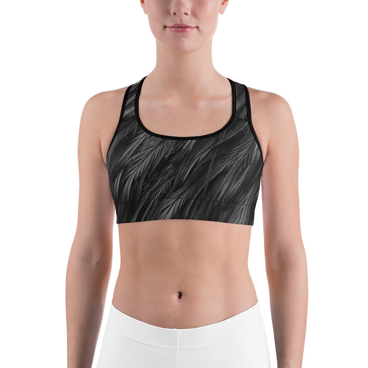 "Raven Wings" Fitness Bra
