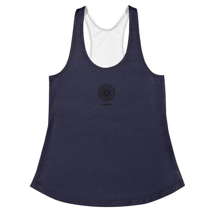 LSB Racerback Fitness Tank Top in Evening Blue