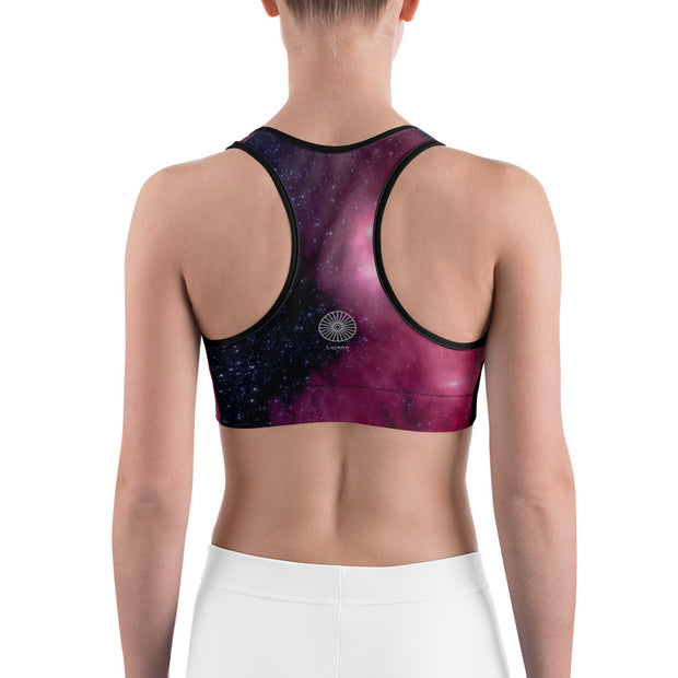 Pink Stars Sports Bra