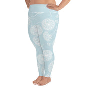 Powder Blue Puff Plus Size Leggings